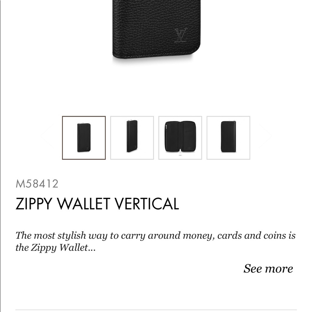 Gray Louis Vuitton Men’s Zippy Vertical Wallet - Picture 3 of 4